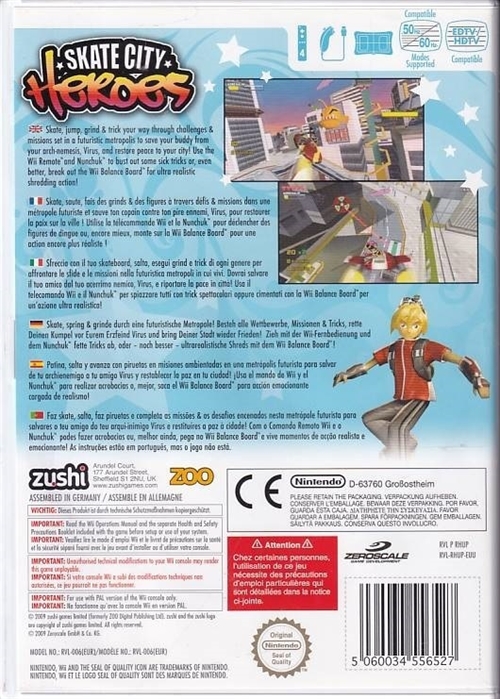 Skate City Heroes - Wii (B Grade) (Genbrug)